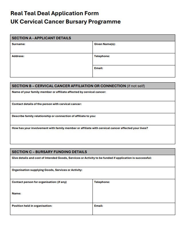 Preview of Application Form